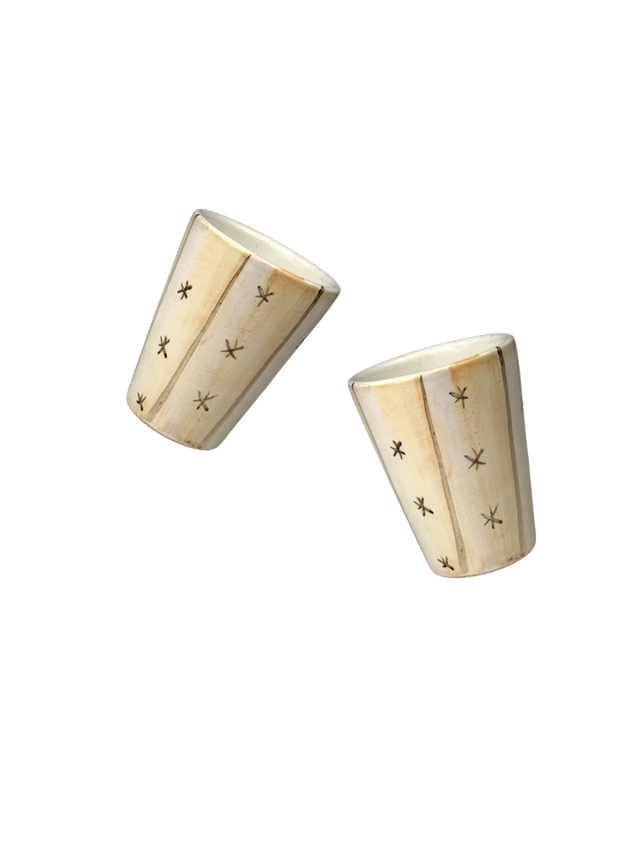 Set di bicchierini da shot - Beige e Pattern Stelline