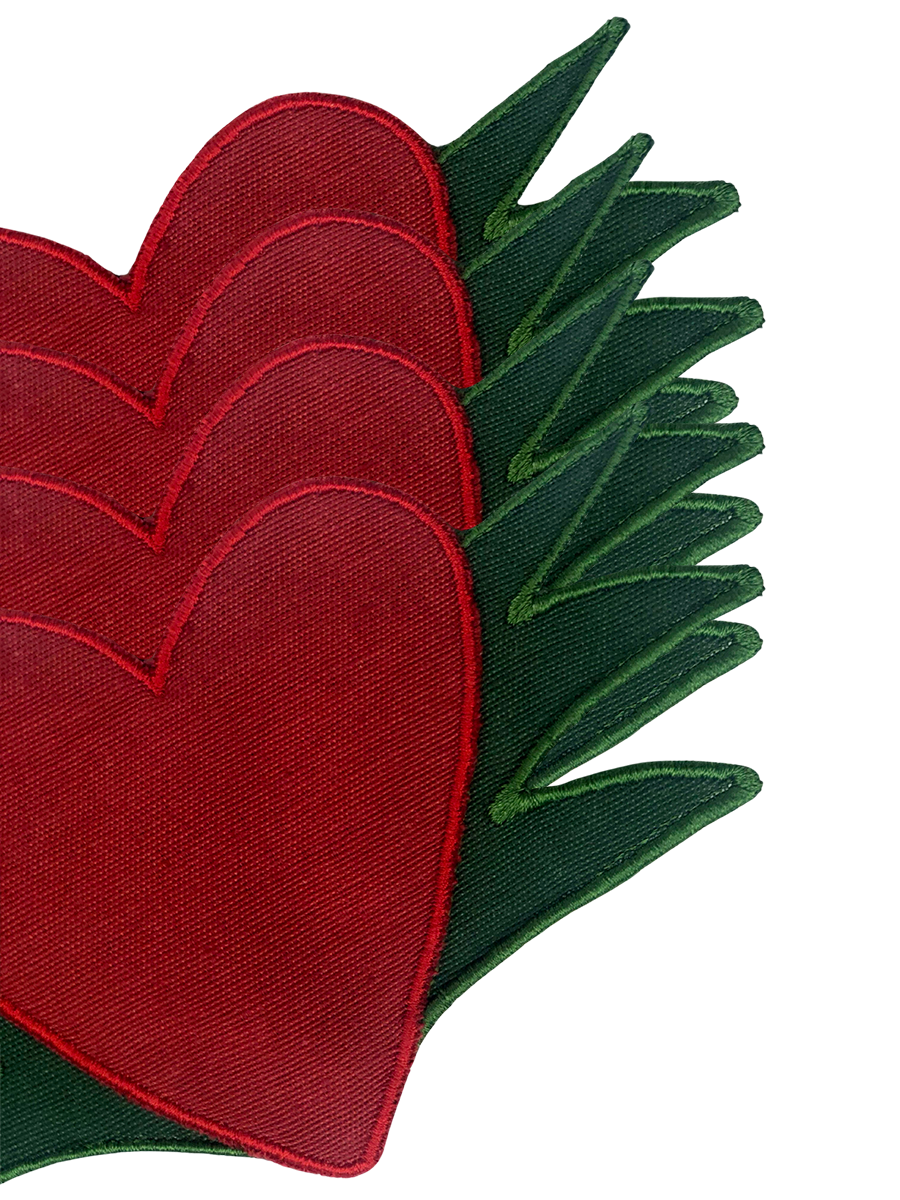 Set di 4 tovaglioli da cocktail - Cuore