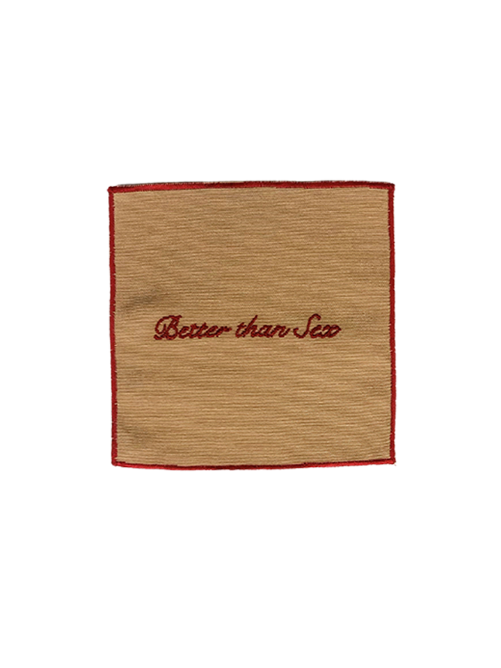 Set di 4 tovaglioli da cocktail - Beige e Rosso