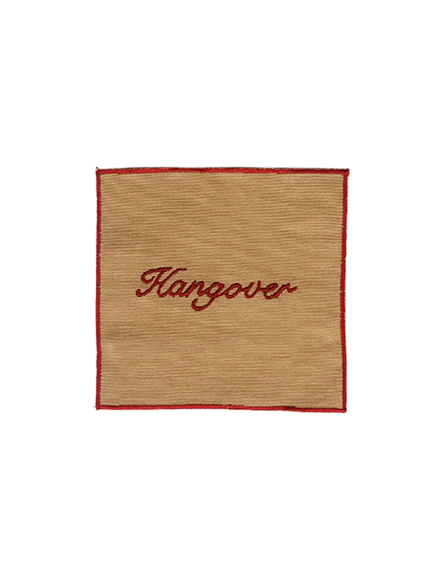 Set di 4 tovaglioli da cocktail - Beige e Rosso