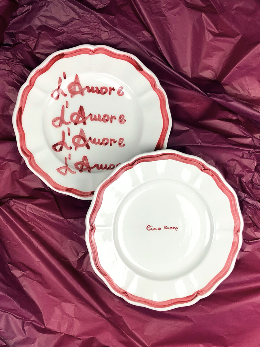 Set di 2 Piatti “Amore” e “ Ciao Cuore”