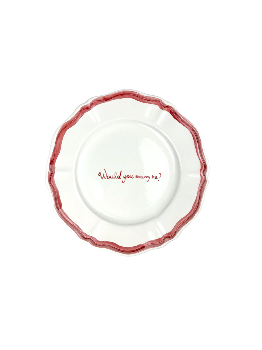 Piatto Mi vuoi sposare? - Collezione Fil Rouge