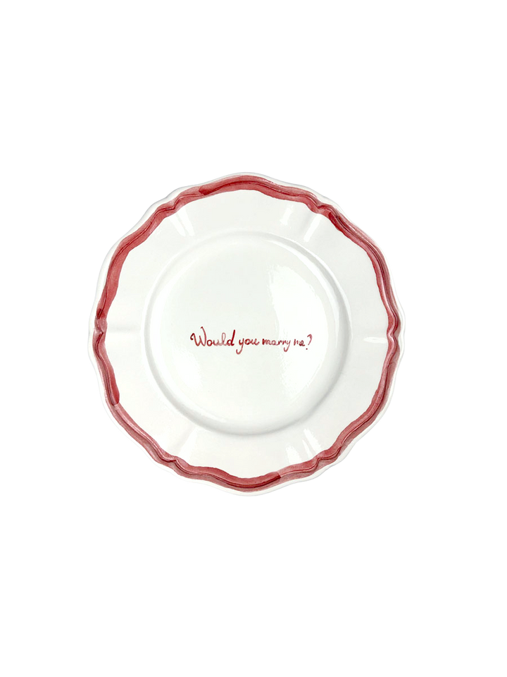 Piatto Mi vuoi sposare? - Collezione Fil Rouge