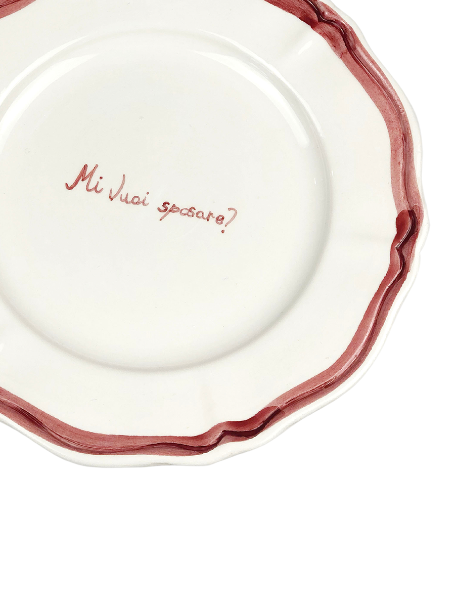 Piatto Mi vuoi sposare? - Collezione Fil Rouge