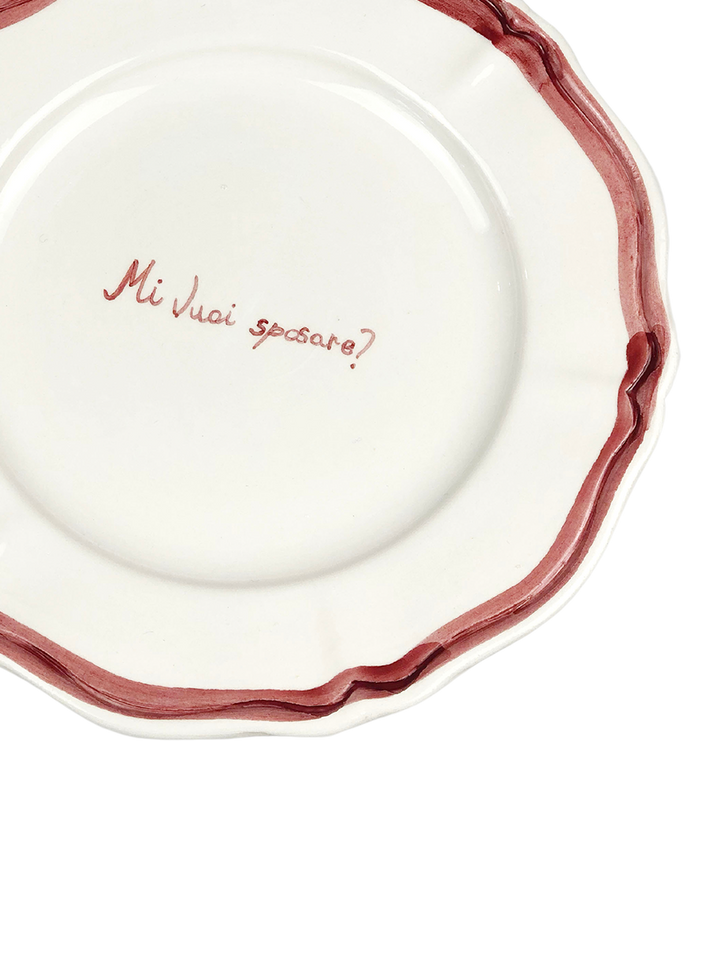 Piatto Mi vuoi sposare? - Collezione Fil Rouge