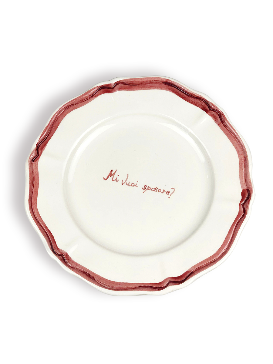 Piatto Mi vuoi sposare? - Collezione Fil Rouge