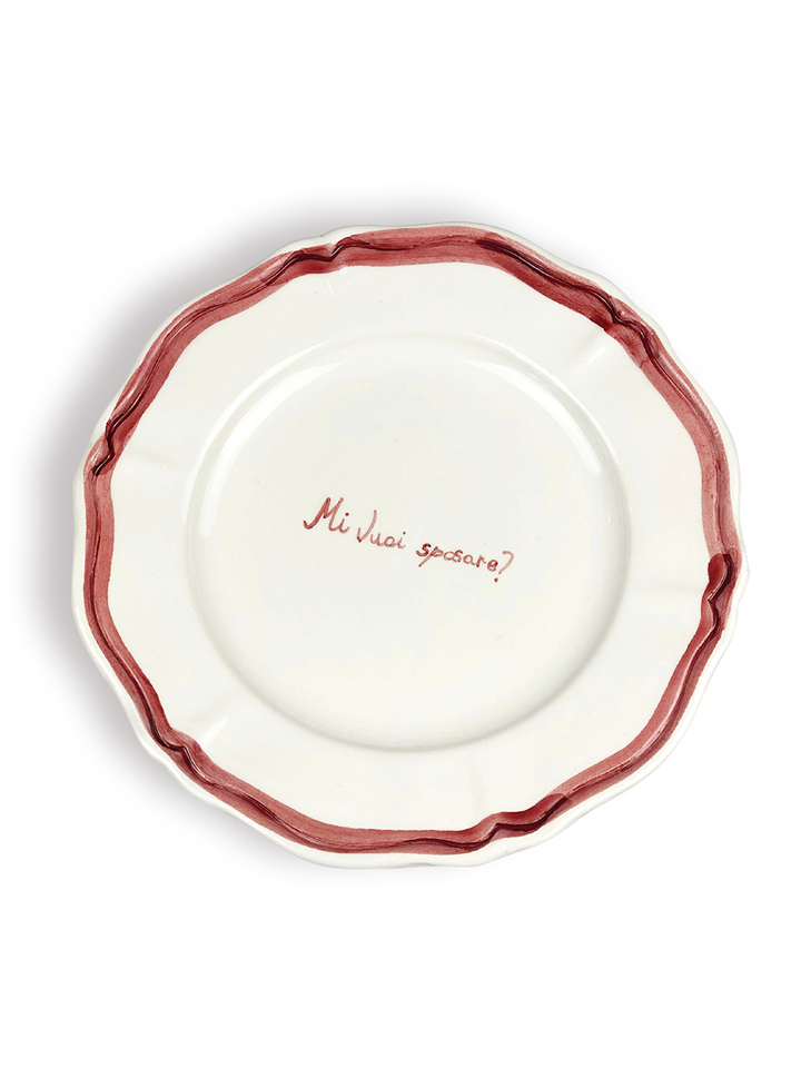 Piatto Mi vuoi sposare? - Collezione Fil Rouge