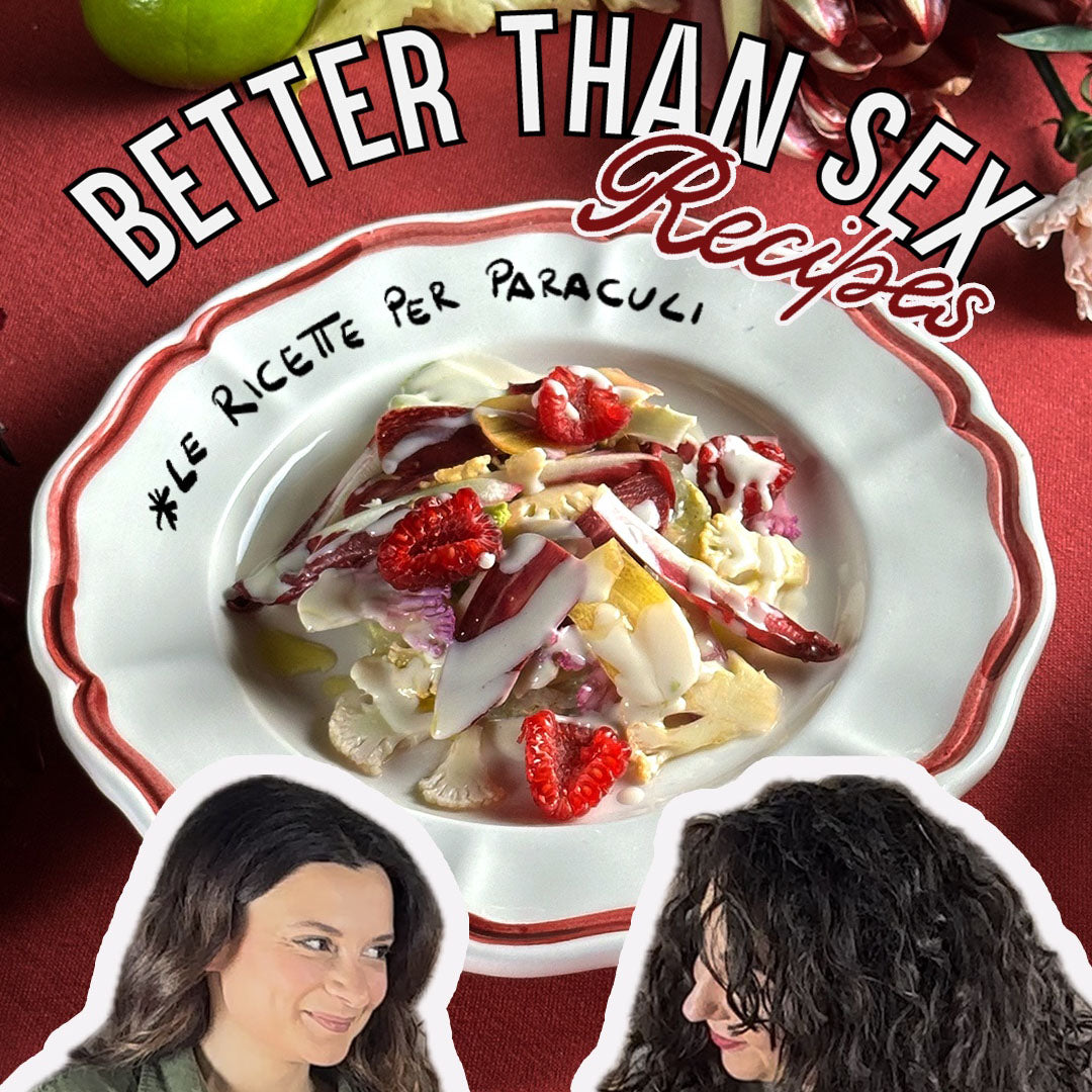 Better than Sex Recipes: Tartare di scampi, lime e vaniglia con insalatina invernale, lamponi e salsa alla mandorla