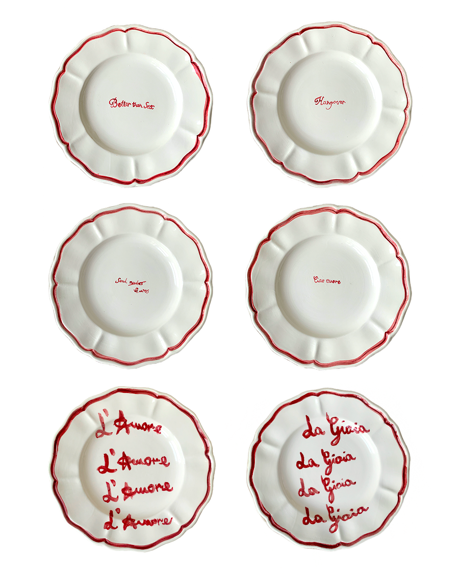 Fil Rouge - Set of 6 Plates