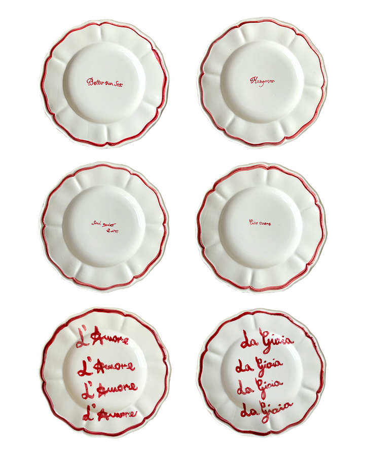 Fil Rouge - Set of 6 Plates