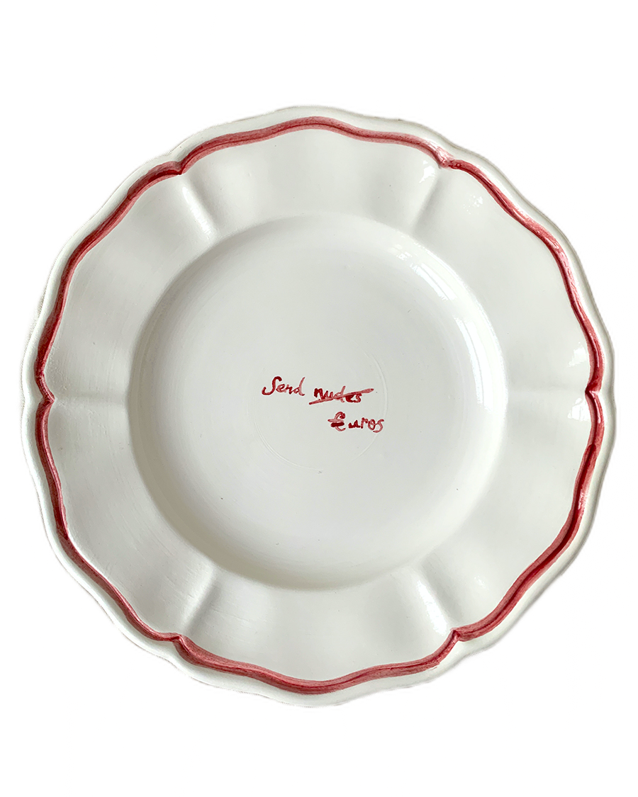 "Send N*des" Fil Rouge Plate