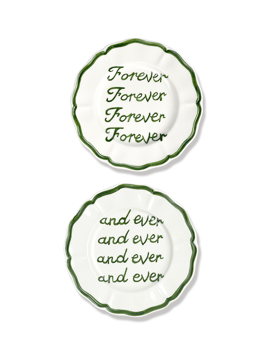 Set di 2 Piatti Fil Rouge  “Forever” e “and ever” 