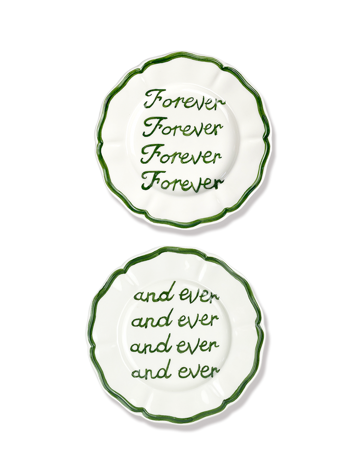 Set di 2 Piatti Fil Rouge  “Forever” e “and ever” 
