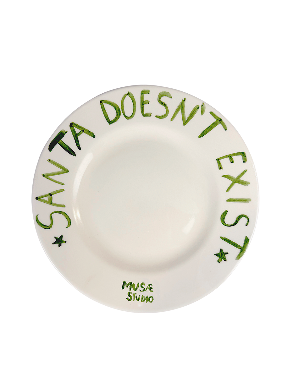 CHRISTMAS COLLECTION – “SANTA DOESN’T EXIST” Piatto piano 23 cm

