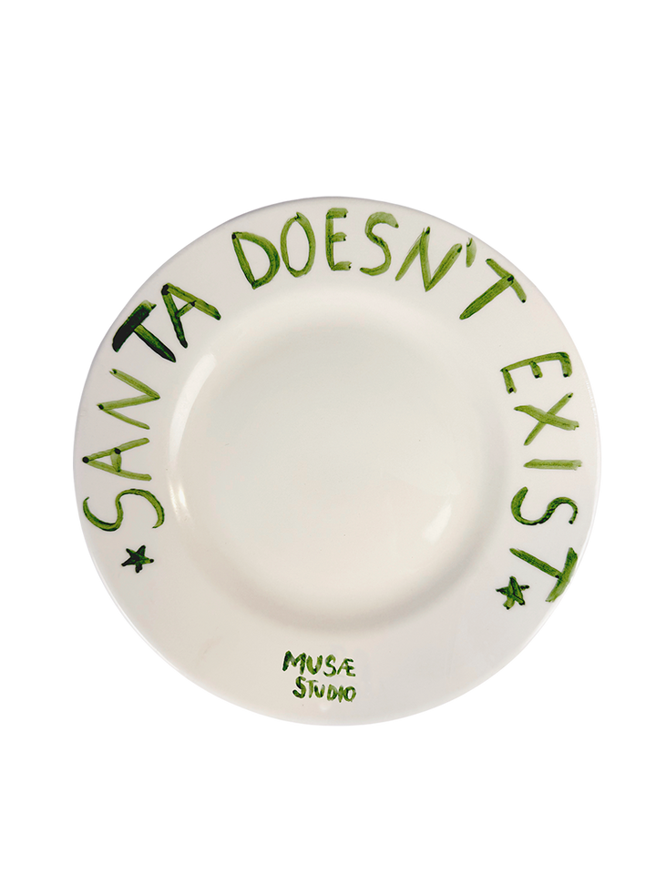 CHRISTMAS COLLECTION – “SANTA DOESN’T EXIST” Piatto piano 23 cm
