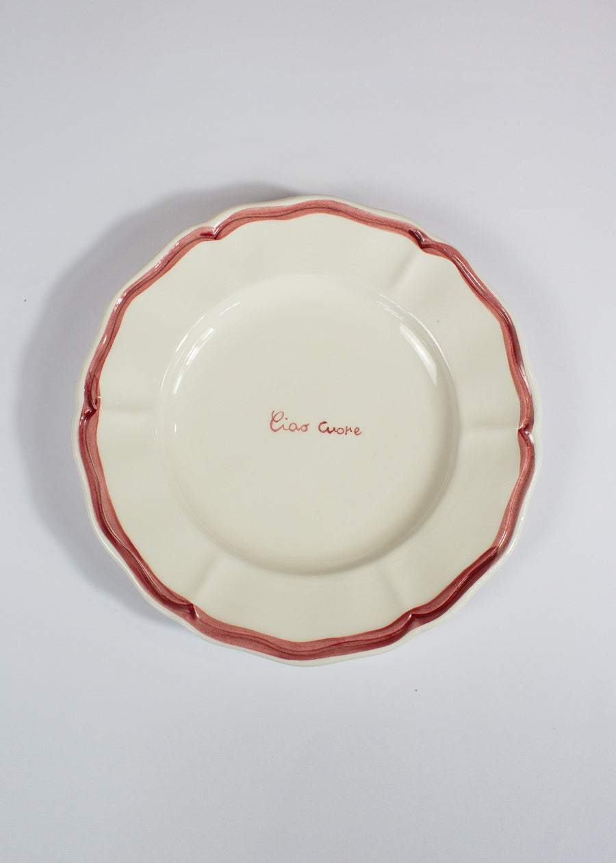 "Ciao Cuore" Fil Rouge Plate