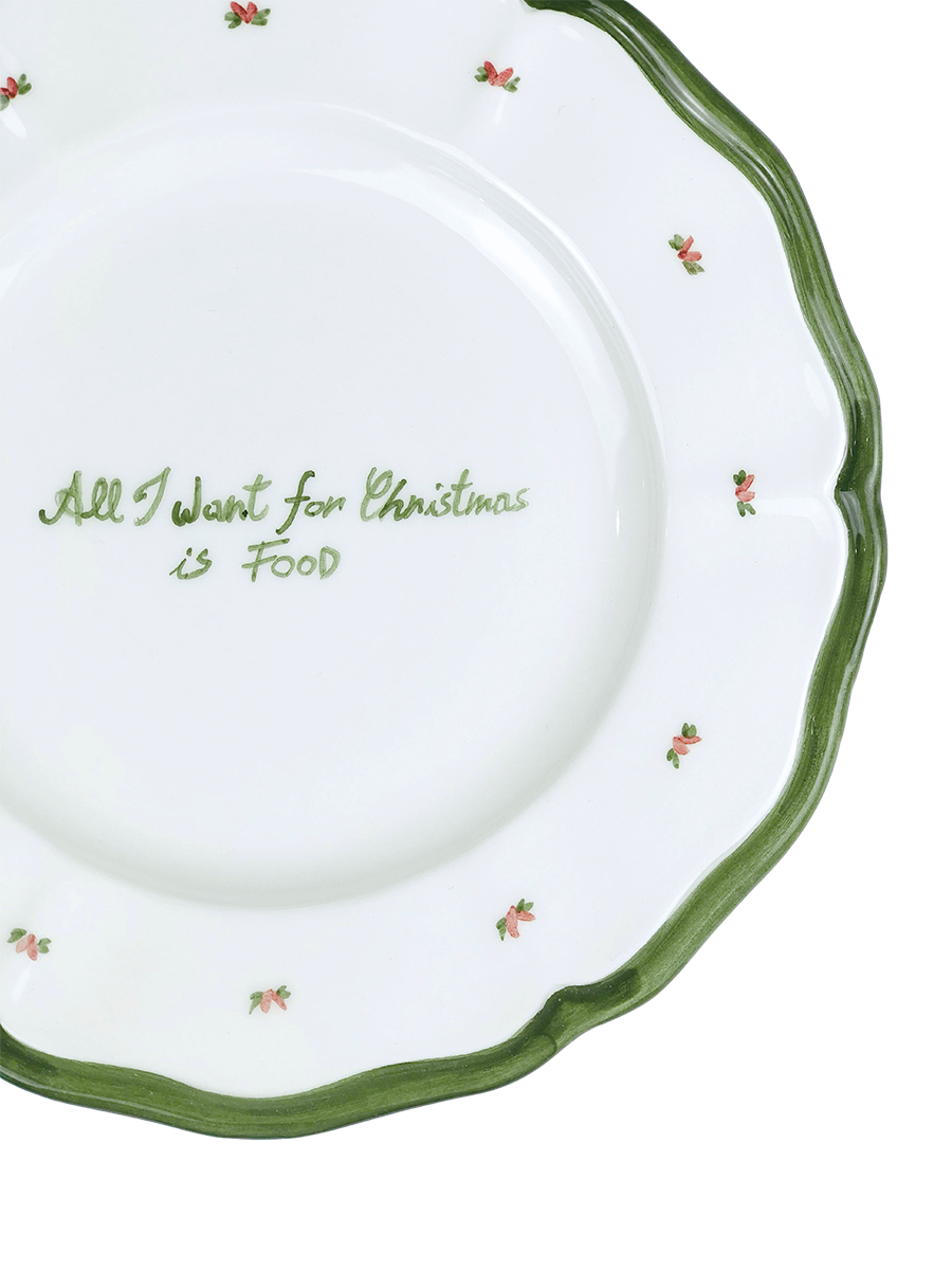 “All I want for Christmas is food” Plate