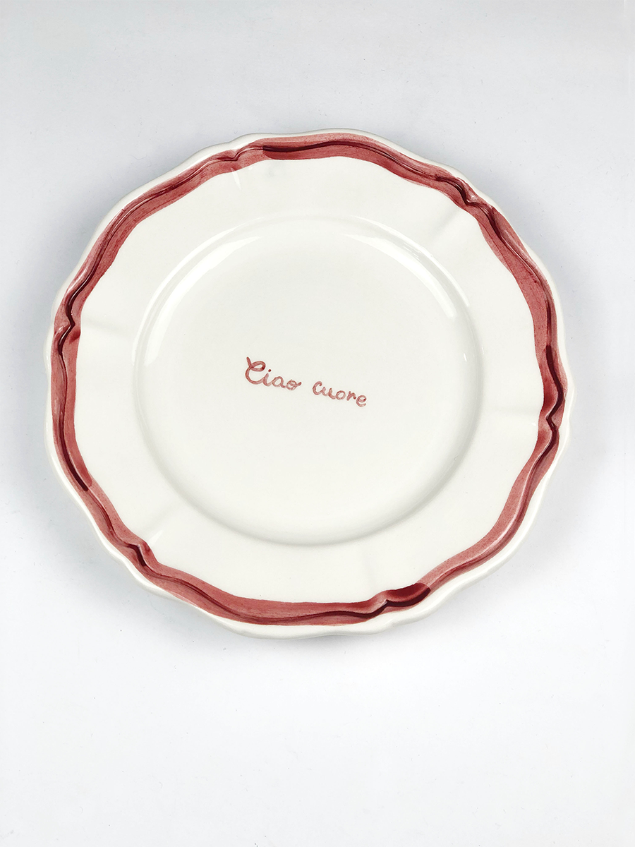 "Ciao Cuore" Fil Rouge Plate