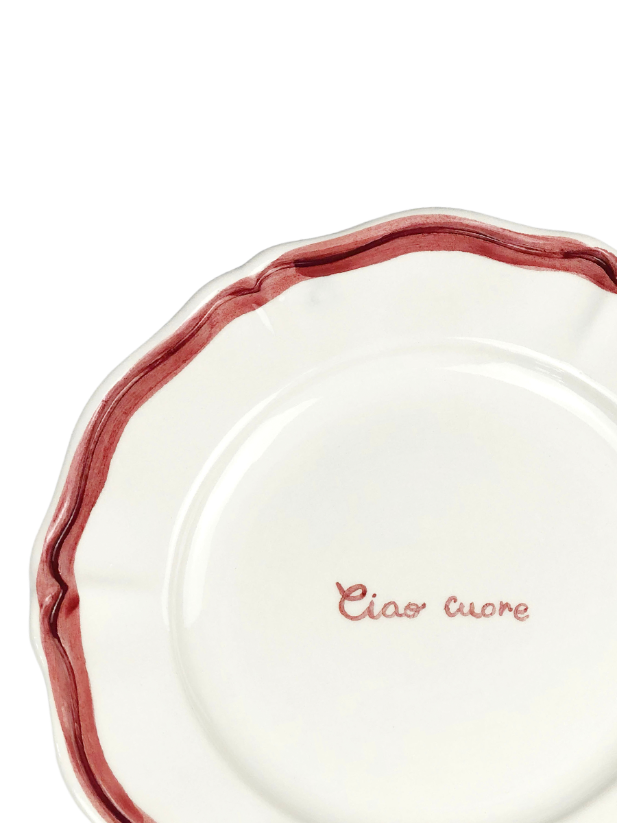 "Ciao Cuore" Fil Rouge Plate