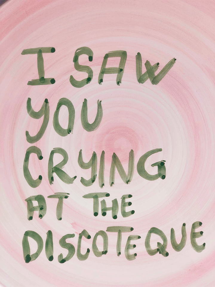 Piatto Grande "I saw you crying at the discoteque"