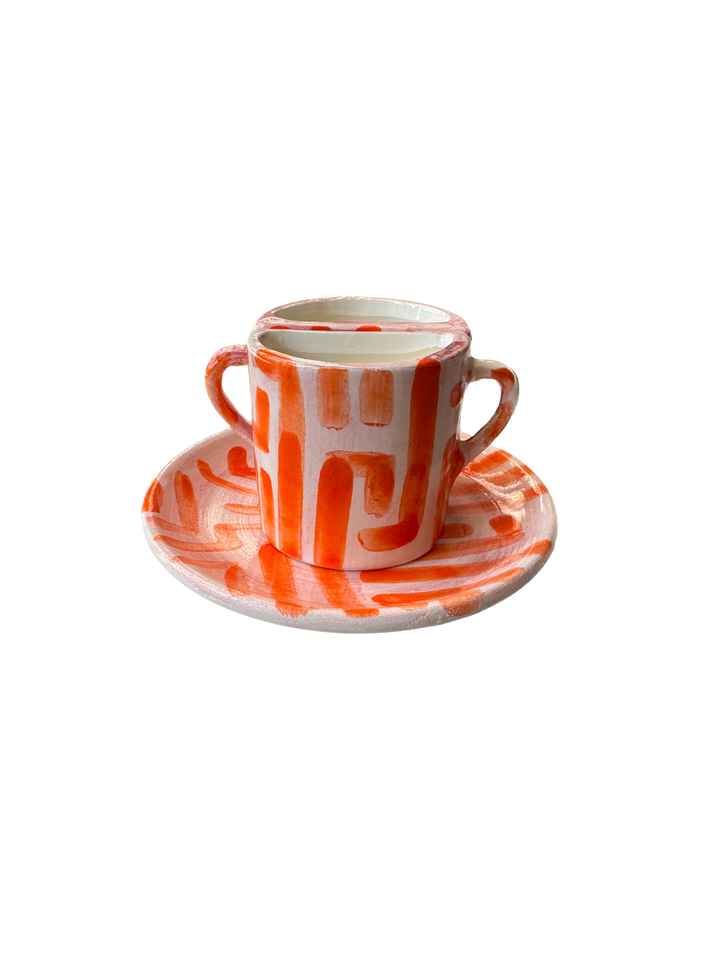 Tête a Tête Cup Set - Pink and Orange