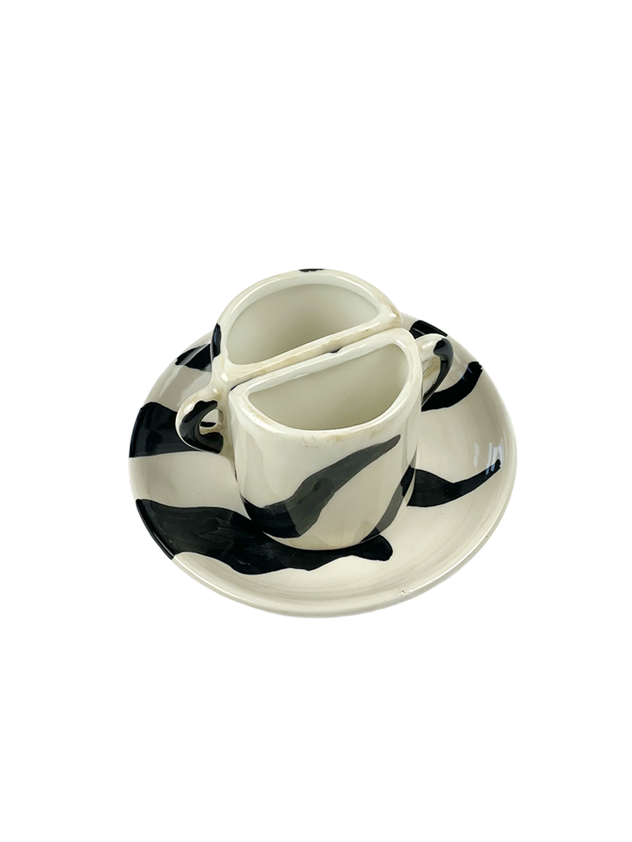ANIMALIER - Set di Tazze Tête-à-Tête Zebra 