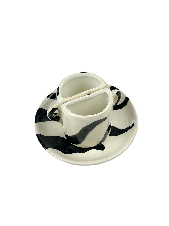 ANIMALIER - Set di Tazze Tête-à-Tête Zebra 