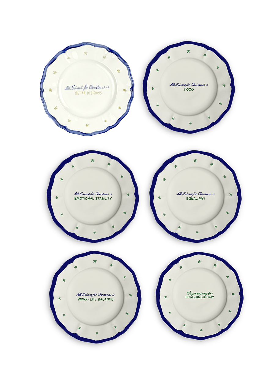 CHRISTMAS COLLECTION - Christmas Wishes - Set of 6 Plates