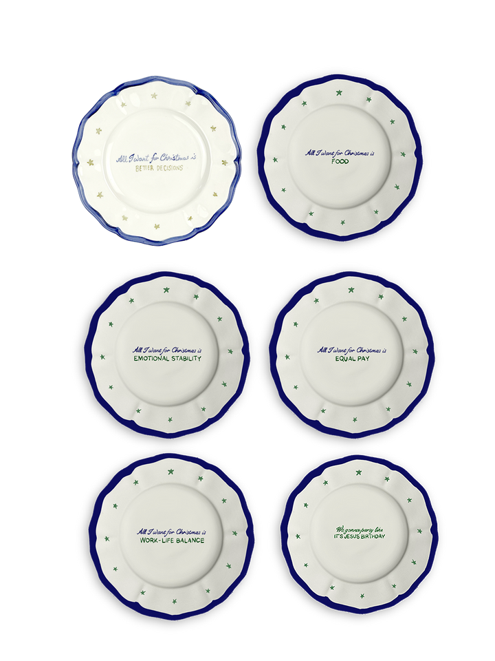 CHRISTMAS COLLECTION - Christmas Wishes - Set of 6 Plates